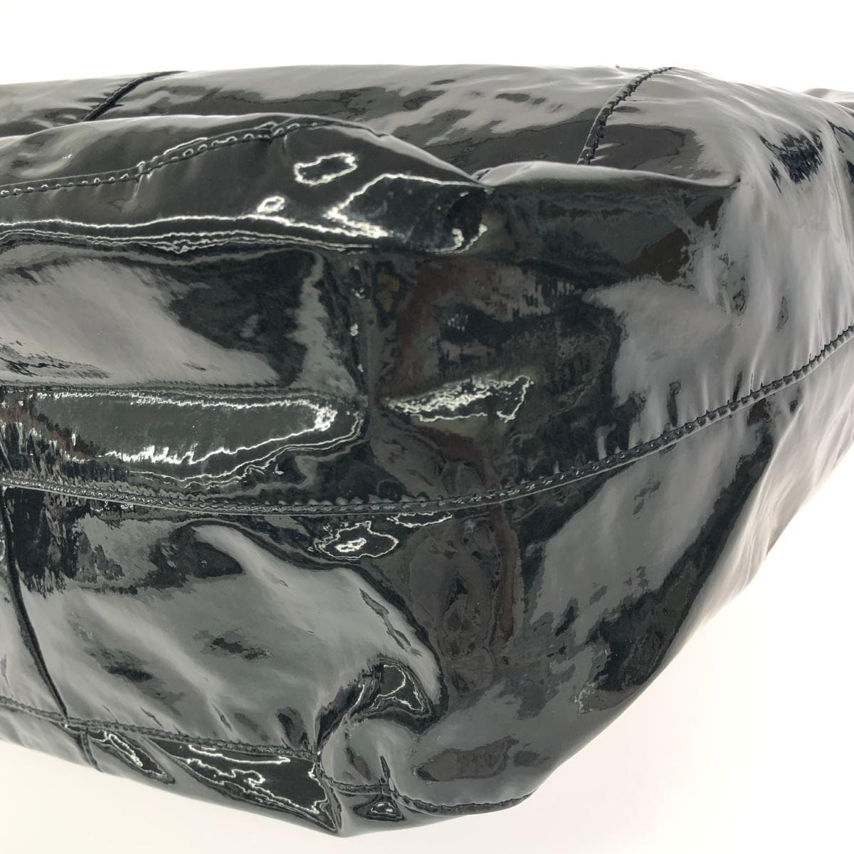 agnes b. Agnes B. Tote Bag Enamel Black Ladies 8