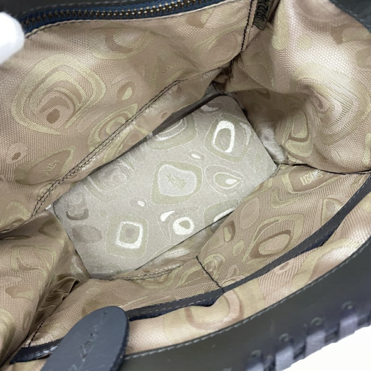 IBIZA Ibiza Tote Bag Good Condition Woven Leather Green Women's 7