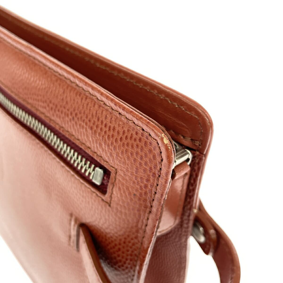 MISSONI Second Bag Leather Brown/Orange Unisex 4