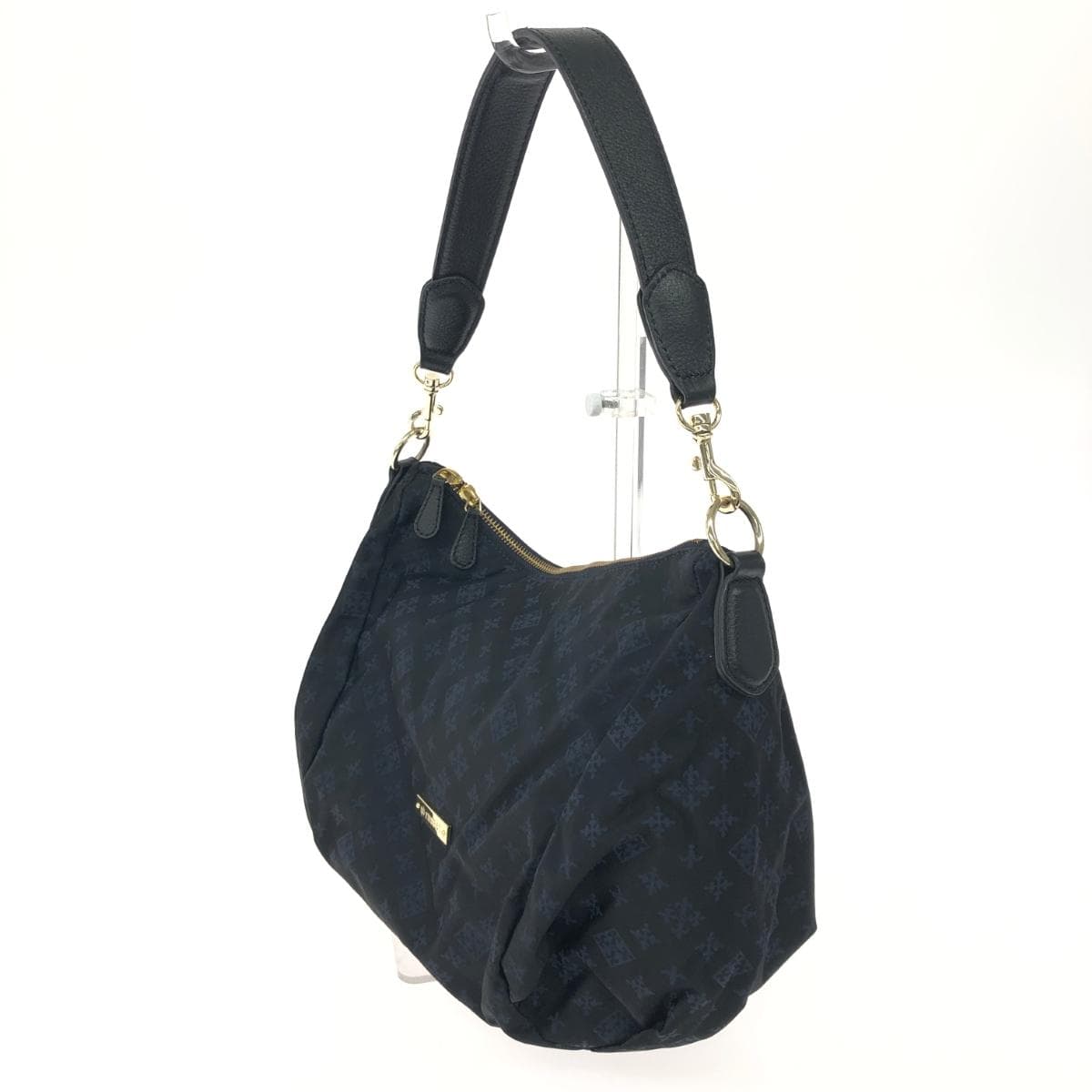 russet Rassit 2WAY shoulder bag Monogram/Nylon Navy Ladies 3