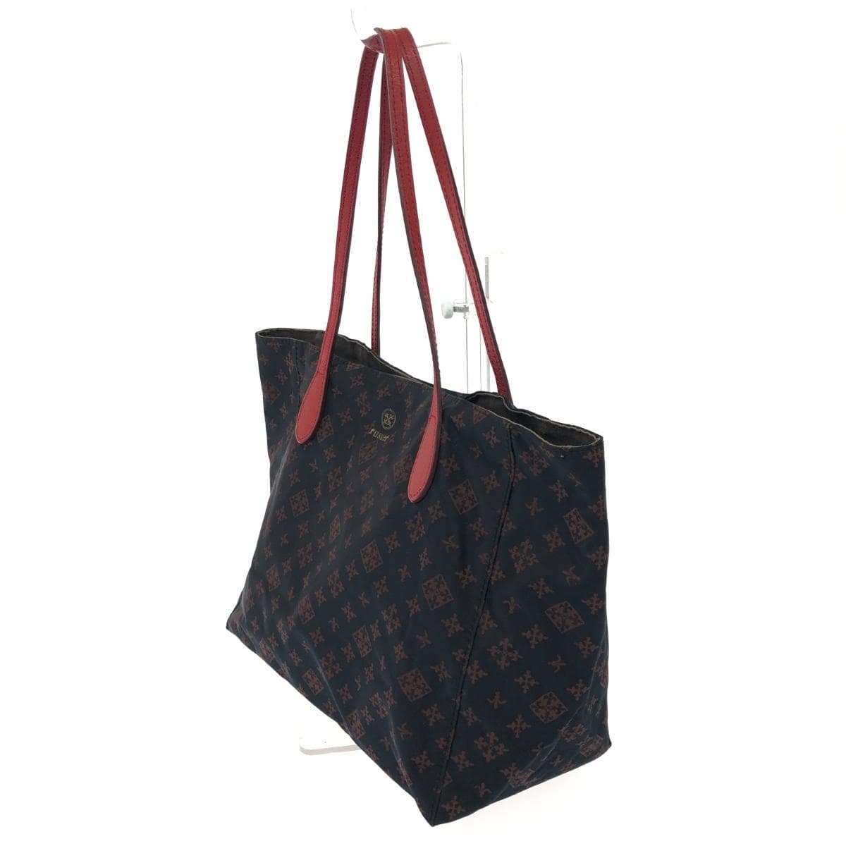 Russet Rassit Tote Bag Monogram/Nylon Navy for Women 3