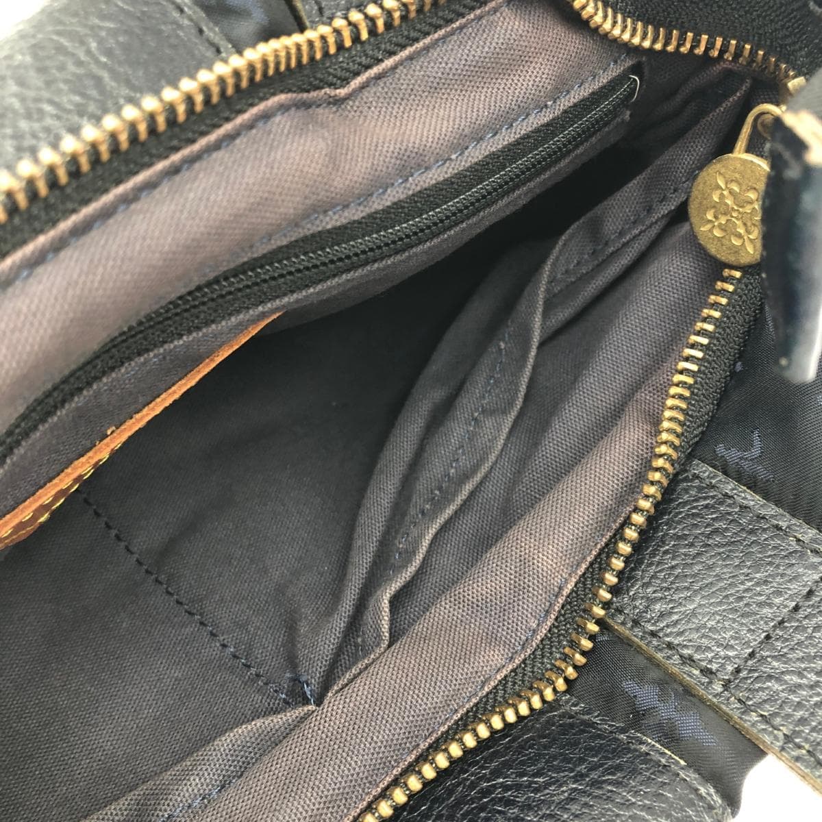 russet Rassit 2WAY tote bag Quilted/Monogram/Nylon Navy Ladies 7