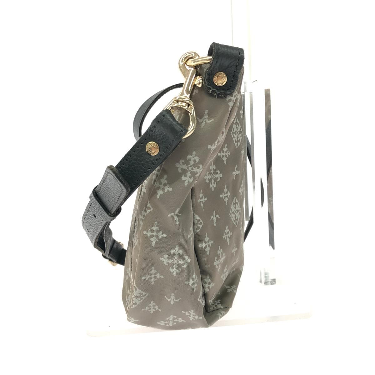 Russet Rassit Shoulder Bag Monogram/Nylon Gray Ladies 2