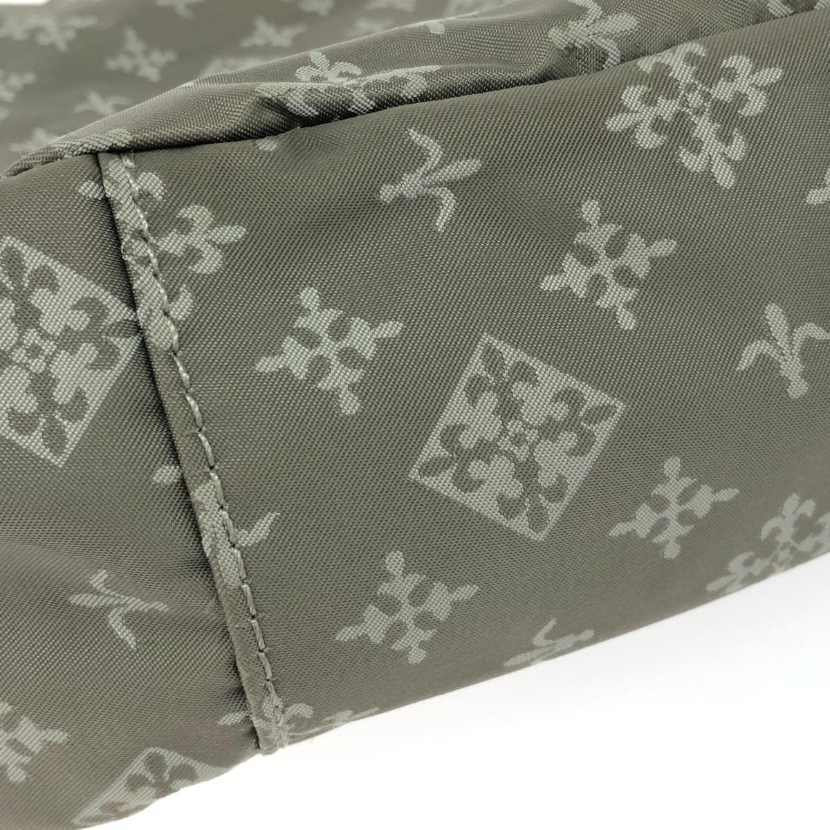 Russet Rassit Shoulder Bag Monogram/Nylon Gray Ladies 5