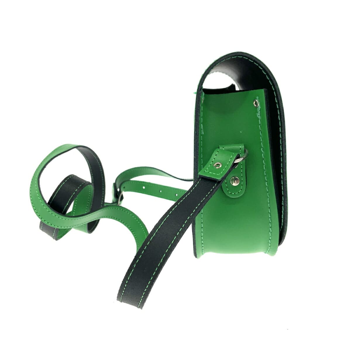 Zatchels shoulder bag in good condition, leather, green, for women 2