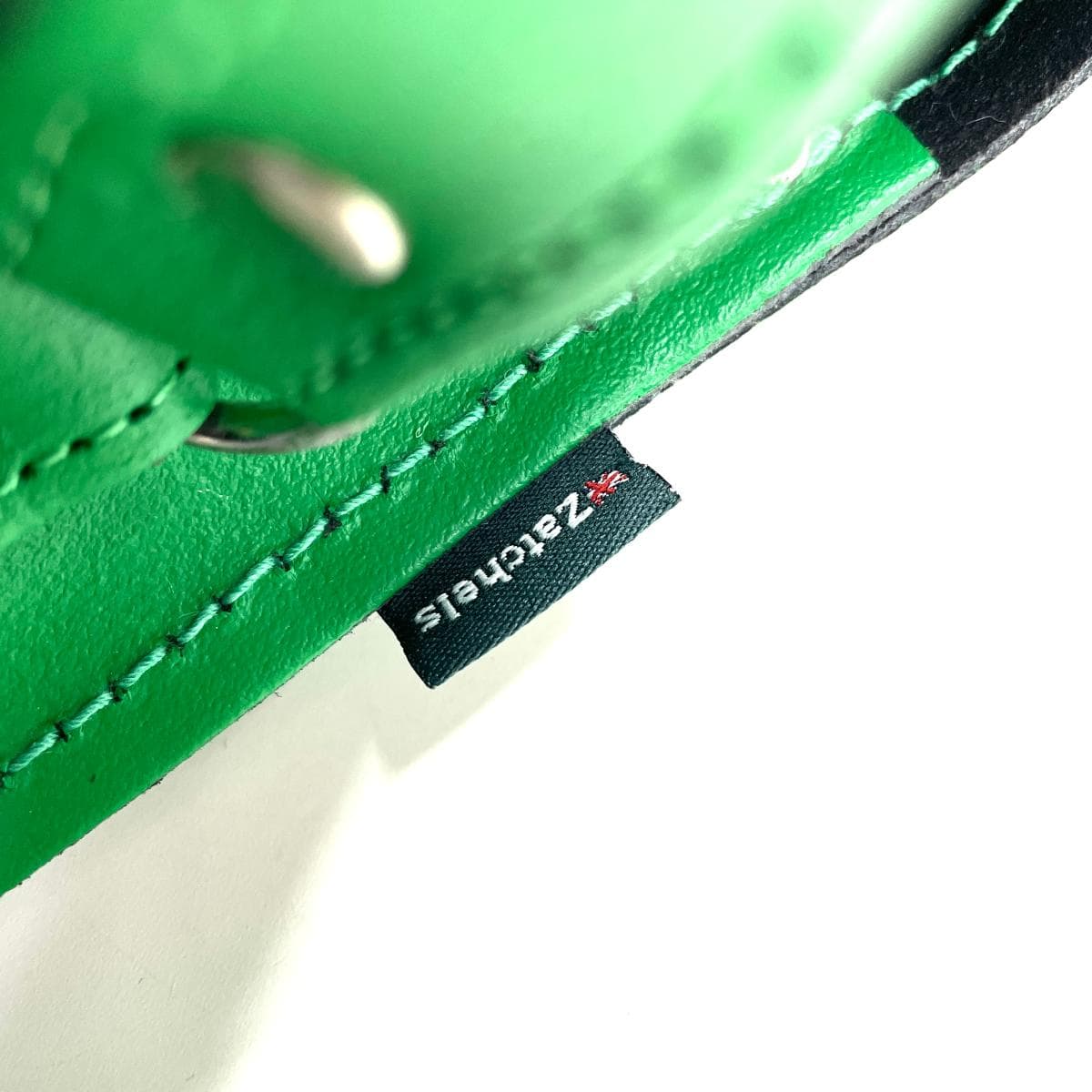 Zatchels shoulder bag in good condition, leather, green, for women 8