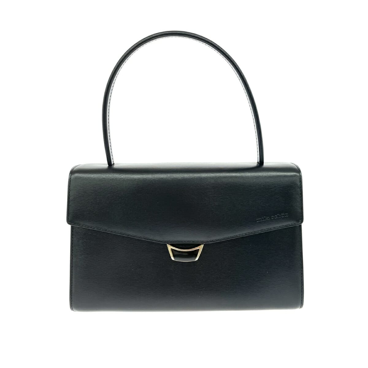 MILA SCHON handbag in good condition, leather, formal, black/gold color, for women