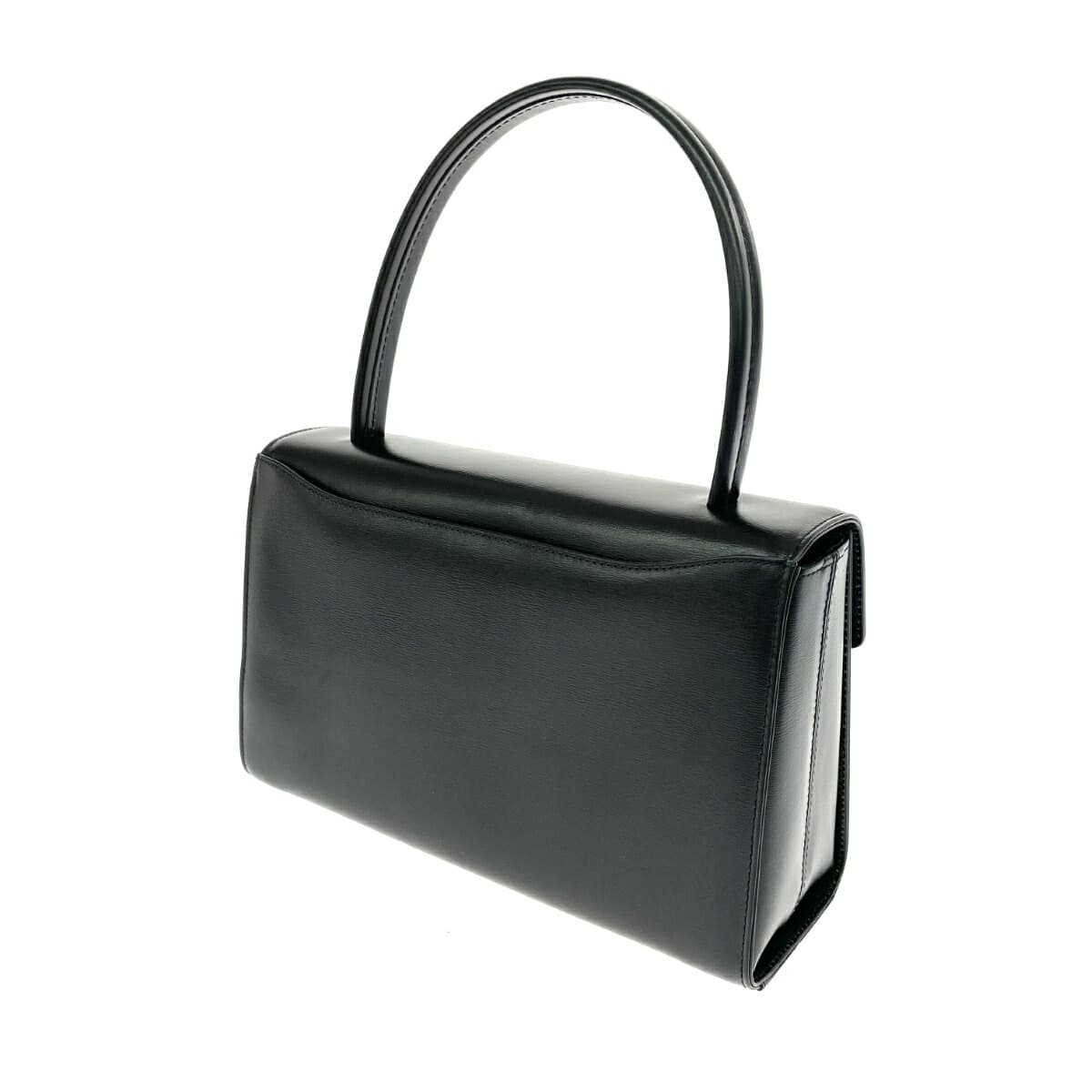 MILA SCHON handbag in good condition, leather, formal, black/gold color, for women 3