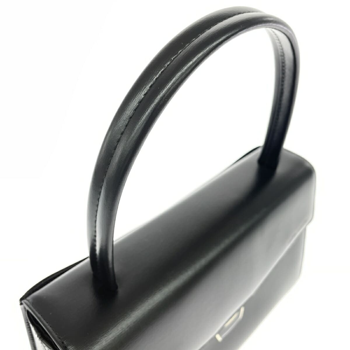 MILA SCHON handbag in good condition, leather, formal, black/gold color, for women 4