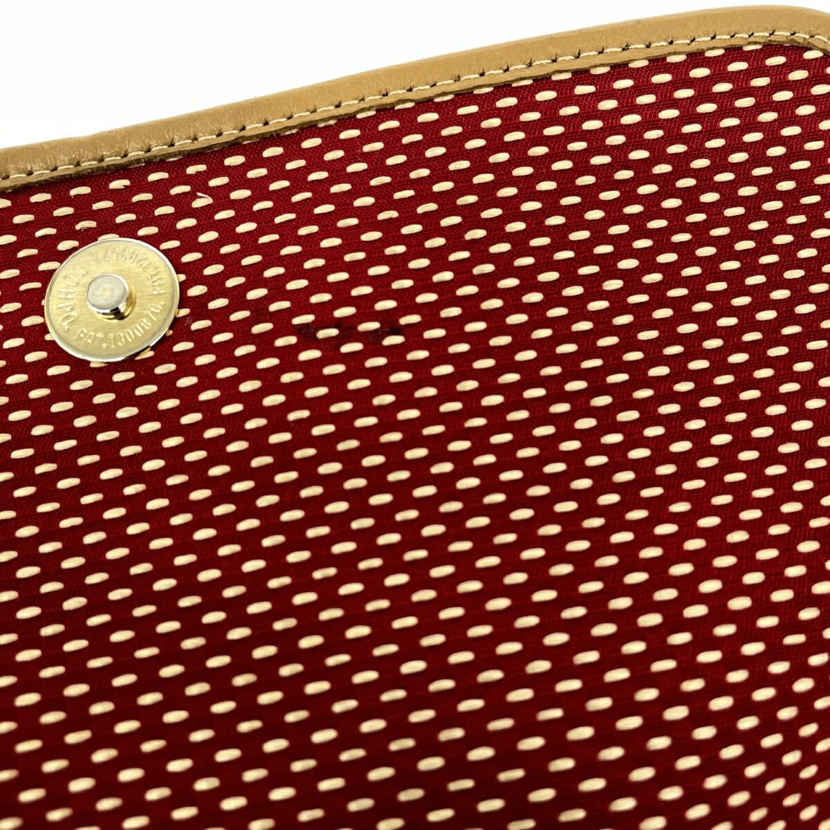 NINA RICCI Tote Bag Fabric × Leather Red Ladies 10