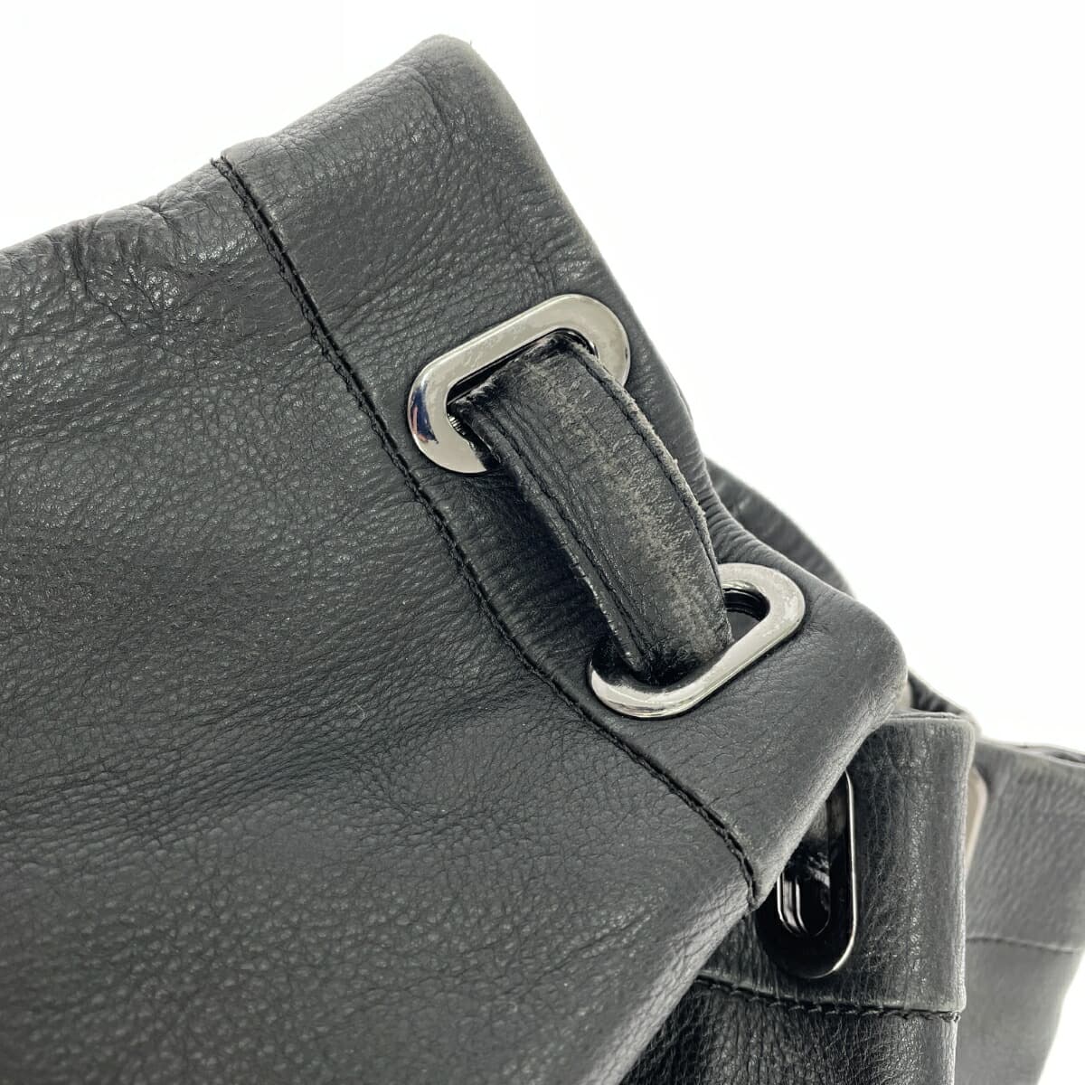 Lui's Lewis Leather Backpack Black Men's 9