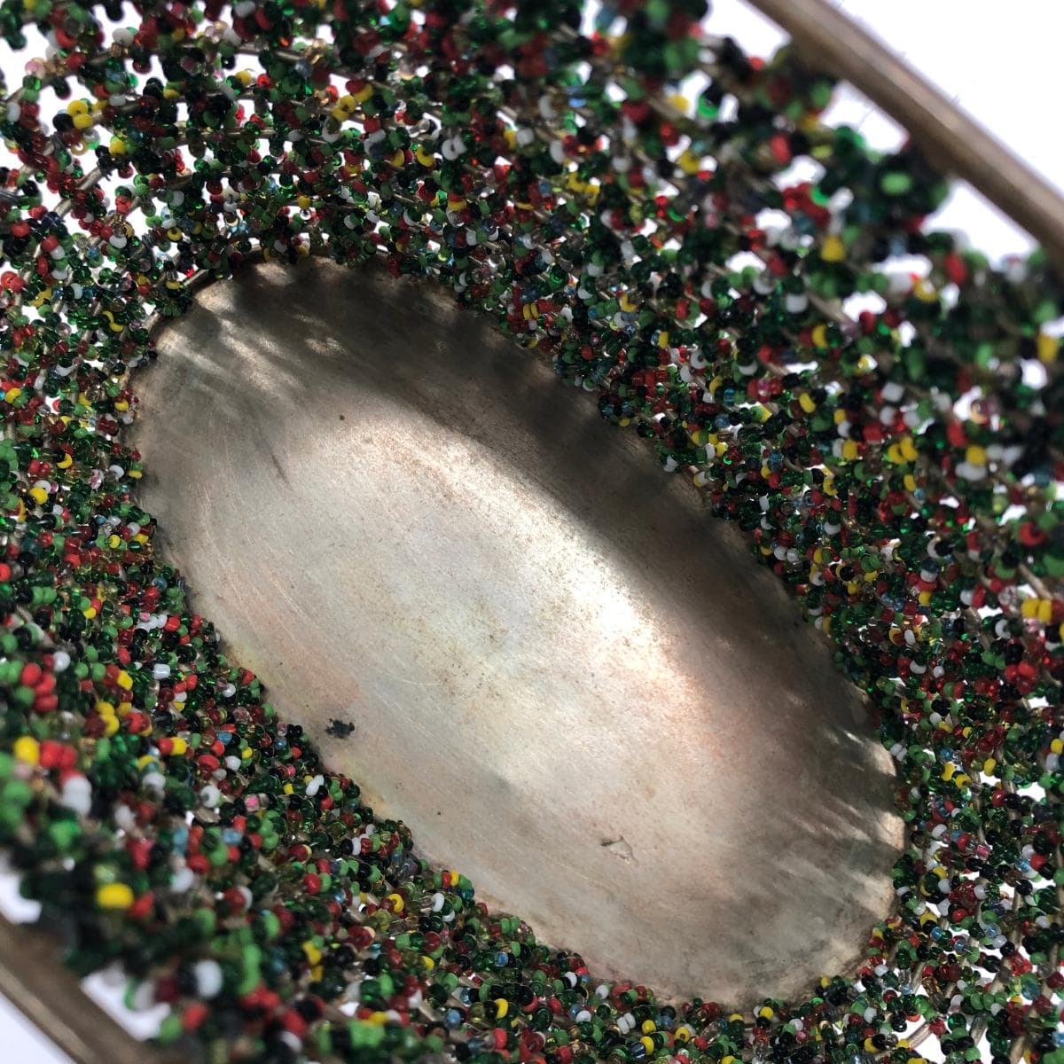 Wire tote bag - Wire tote bag Beads/metal/tin basket bag Multicolor women's 4