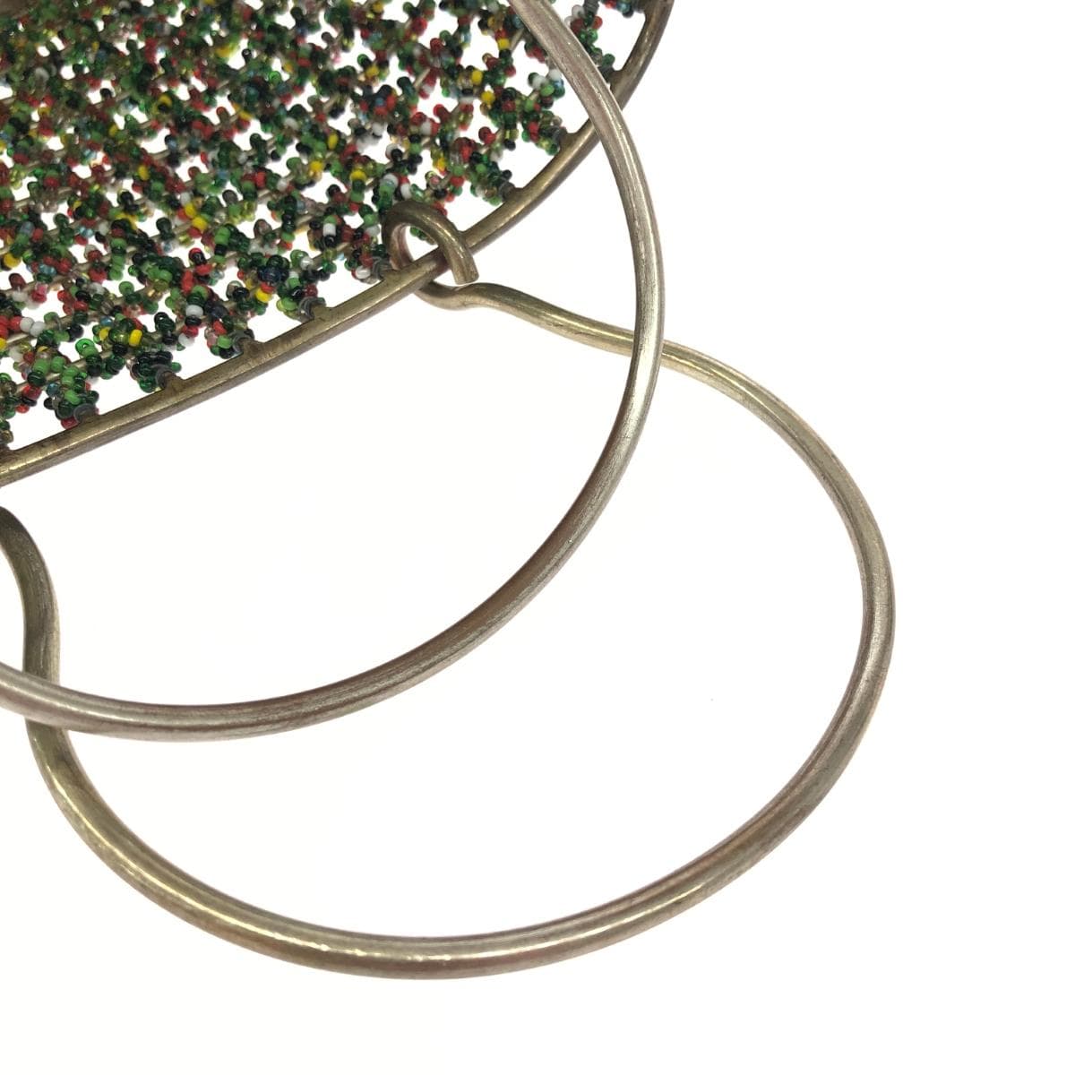 Wire tote bag - Wire tote bag Beads/metal/tin basket bag Multicolor women's 5