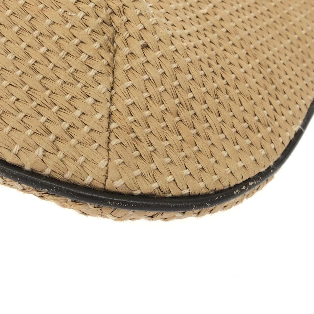 ICB One Shoulder Bag Woven Straw Beige Ladies 6