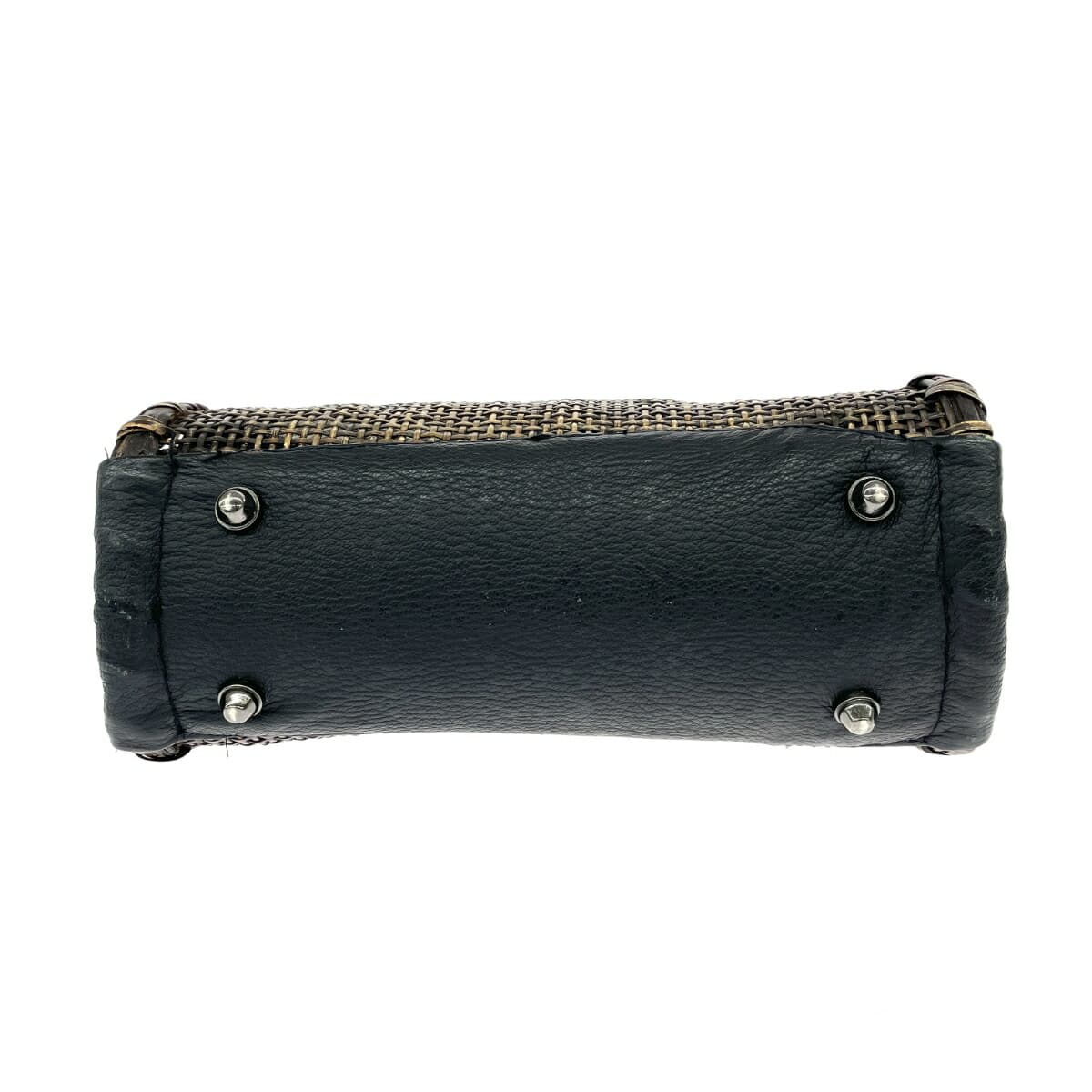 No-brand basket bag in good condition, tassel, natural grass, brown, ladies 5