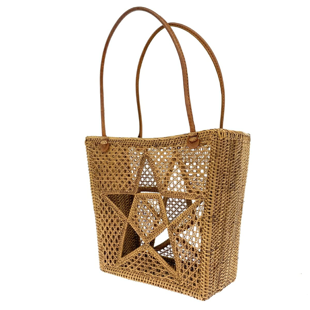 No Brand Ata Basket Bag Star Shape Beige Women's 3