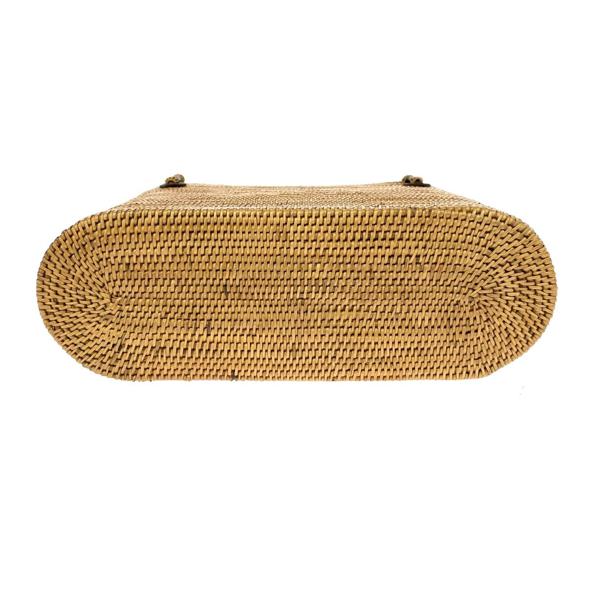 No Brand Ata Basket Bag Good Condition Drawstring Leather Handle Beige Ladies 5