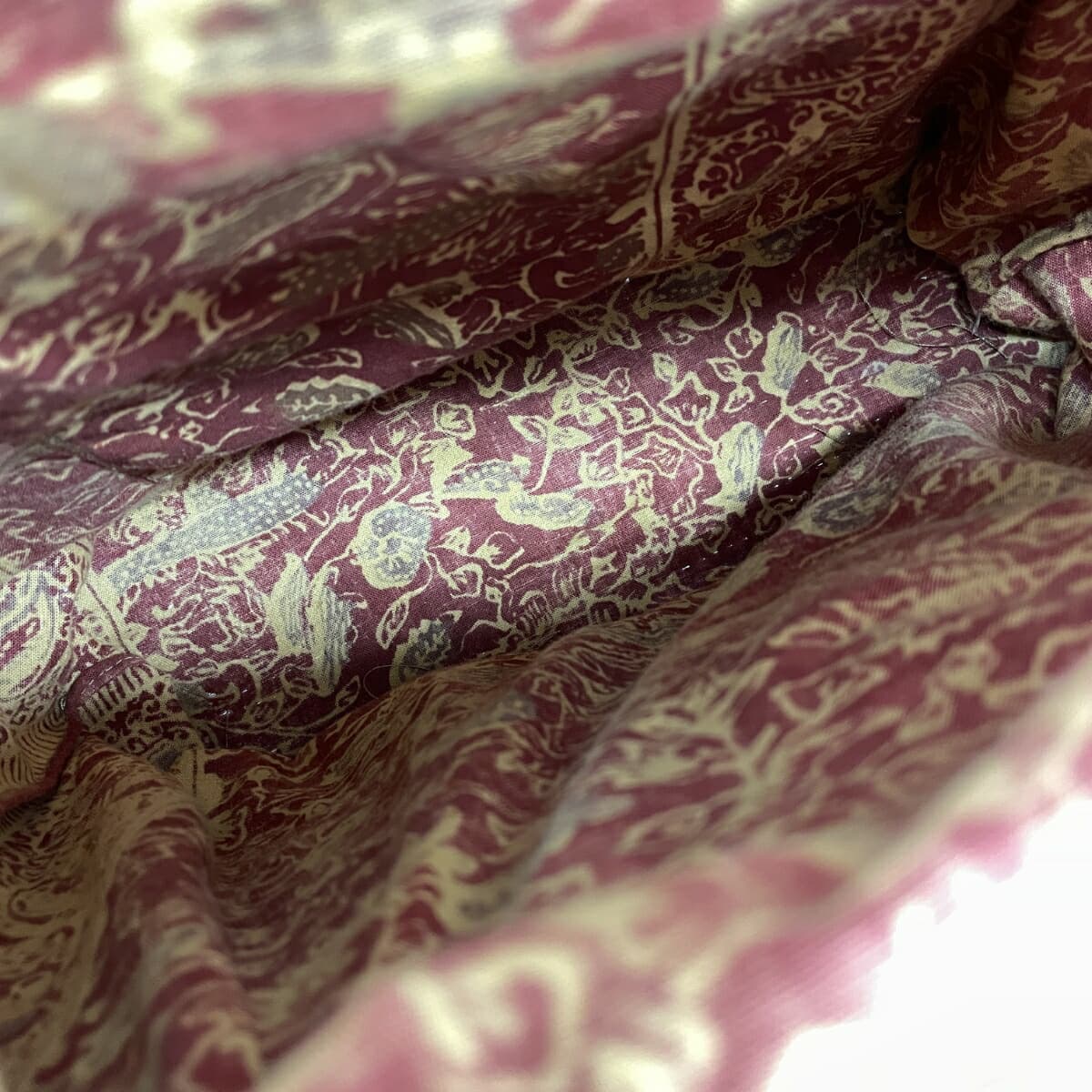 No Brand Ata Basket Bag Good Condition Drawstring Leather Handle Beige Ladies 6