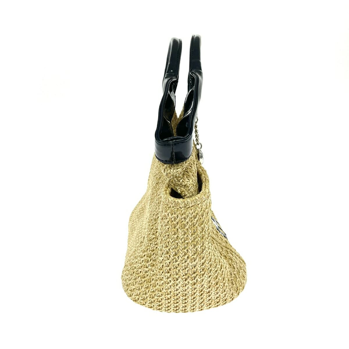 CLATHAS basket bag in good condition, Woven Straw camellia, beige, for ladies 2