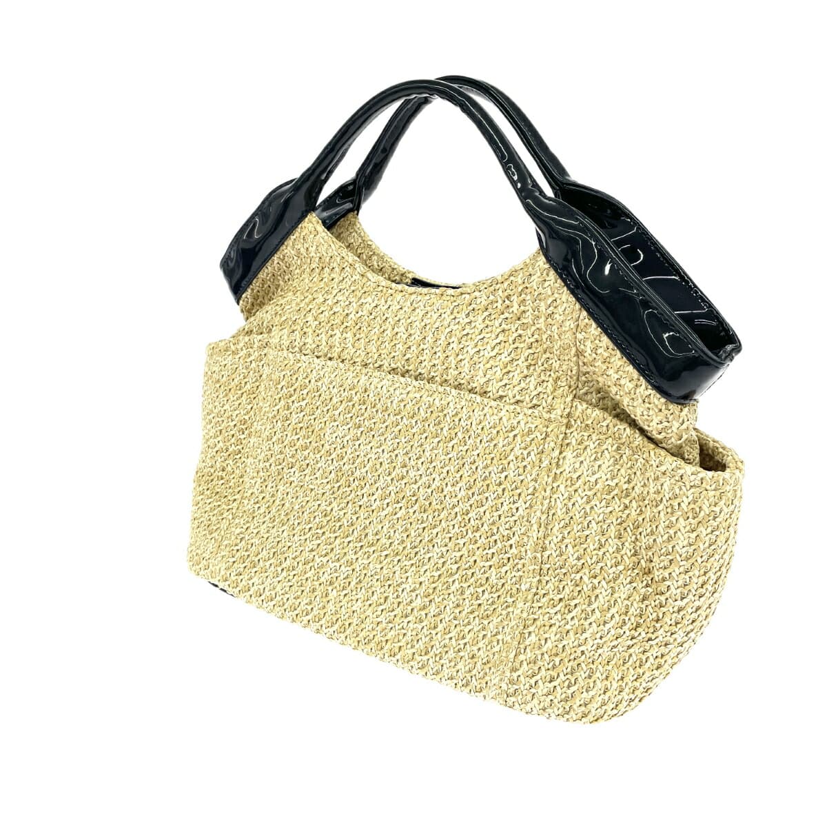 CLATHAS basket bag in good condition, Woven Straw camellia, beige, for ladies 3
