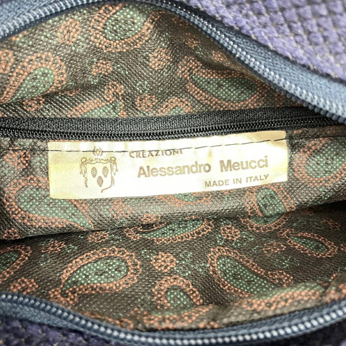 Alessandro Meucci 2WAY Handbag, Plastic Handle, Paper, Navy, Ladies 6