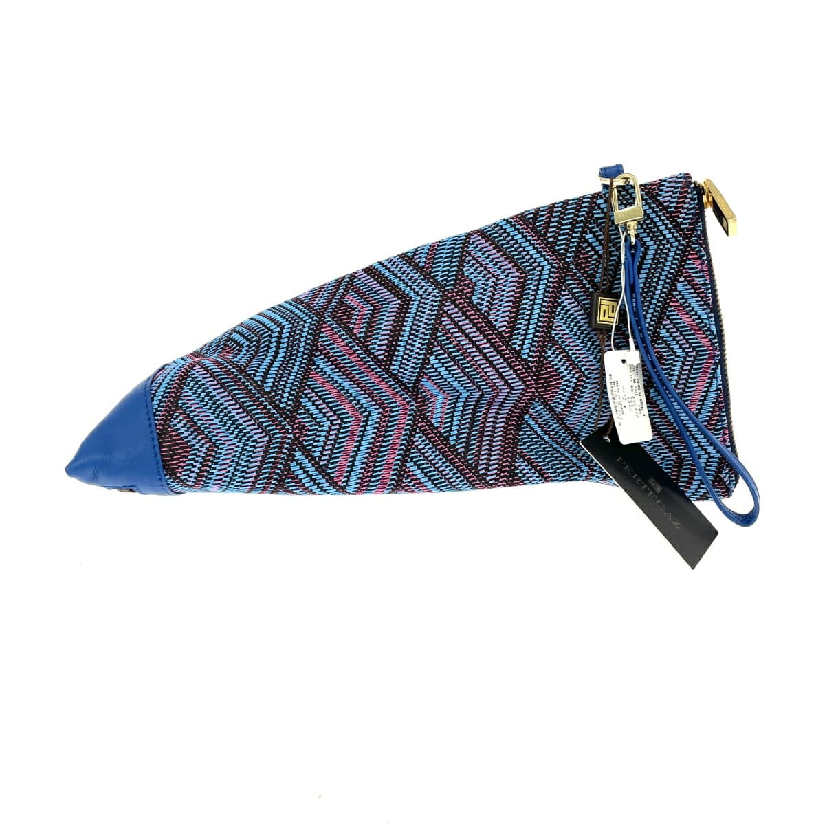 PERTEGAZ clutch bag unused item mesh PVC leather Tomorrowland blue women's