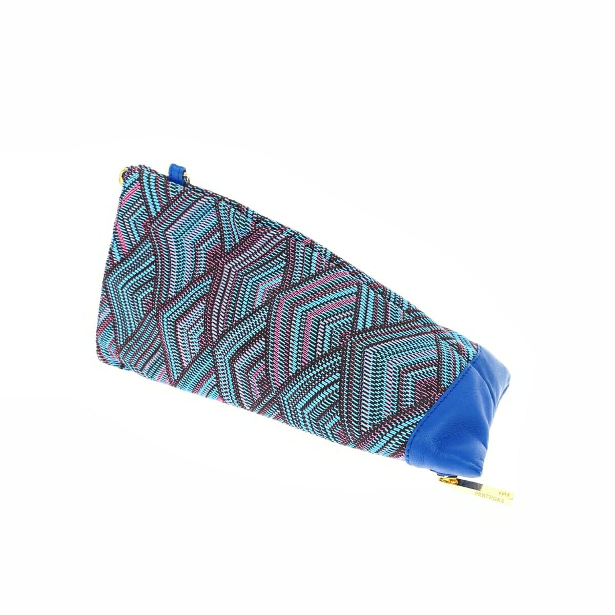 PERTEGAZ clutch bag unused item mesh PVC leather Tomorrowland blue women's 3