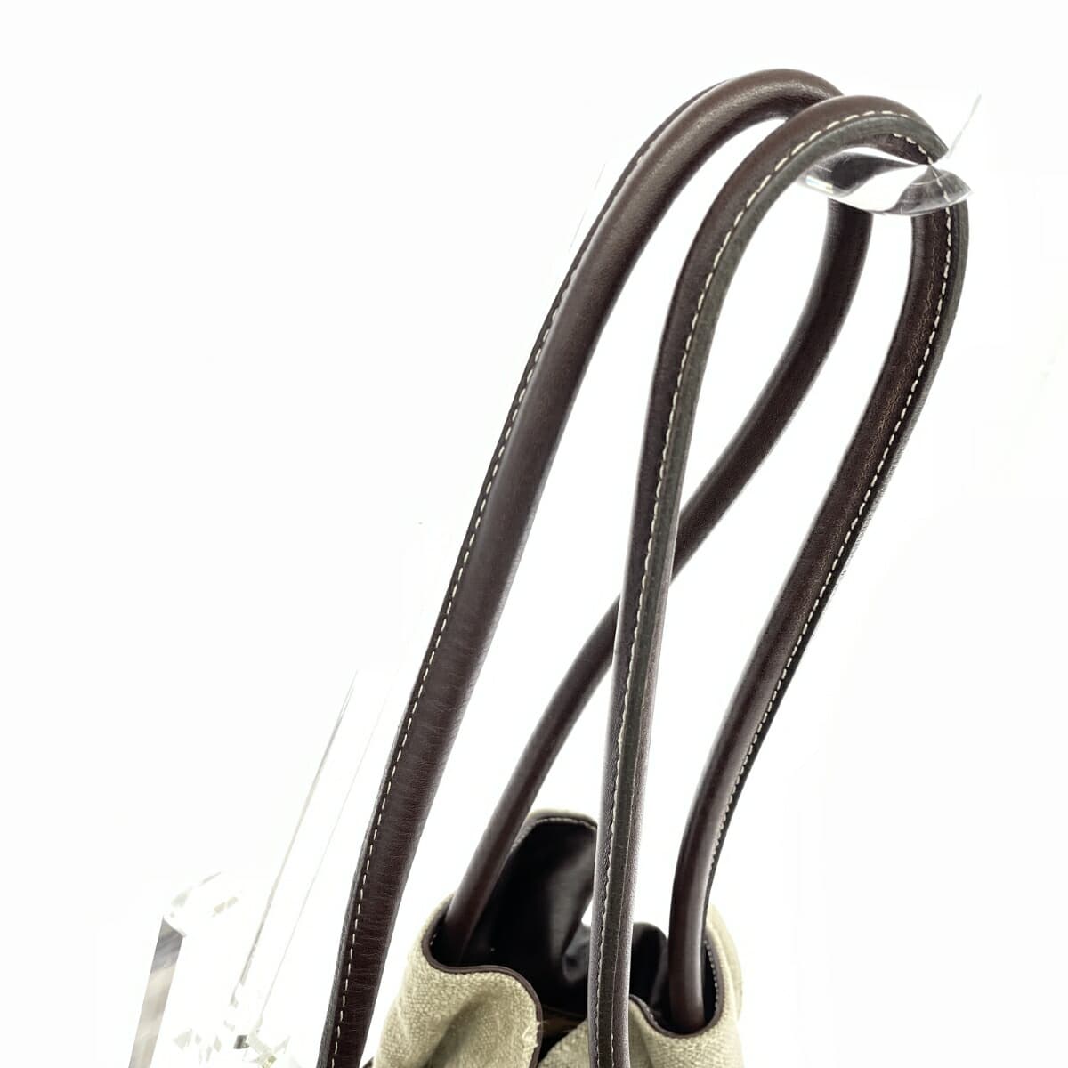 Mania drawstring tote bag made in Italy, floral pattern, embroidered canvas, beige, for ladies 4