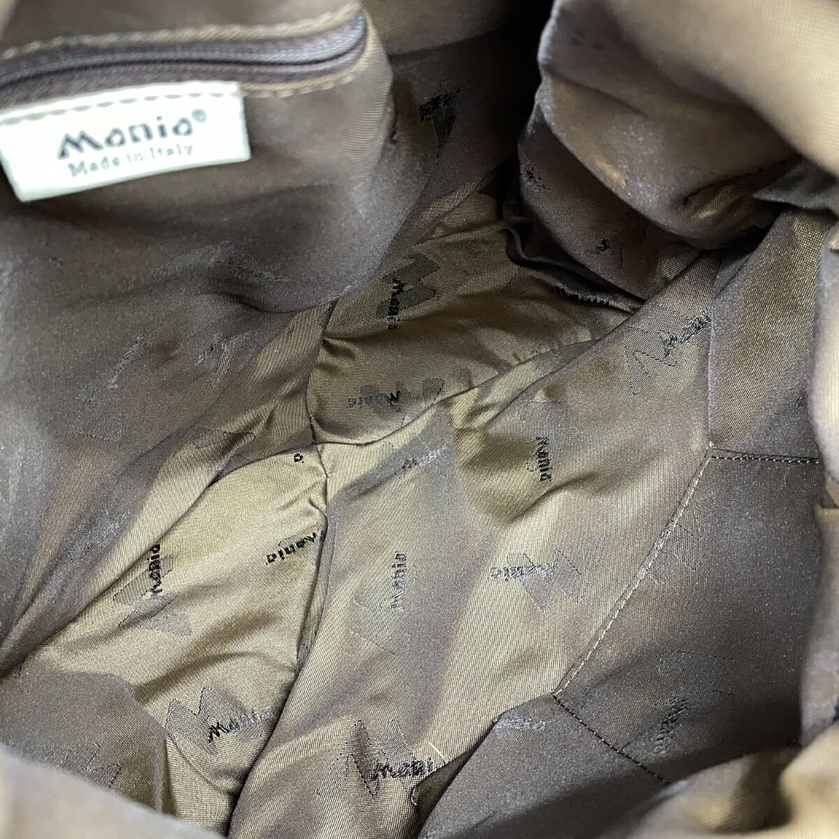 Mania drawstring tote bag made in Italy, floral pattern, embroidered canvas, beige, for ladies 6