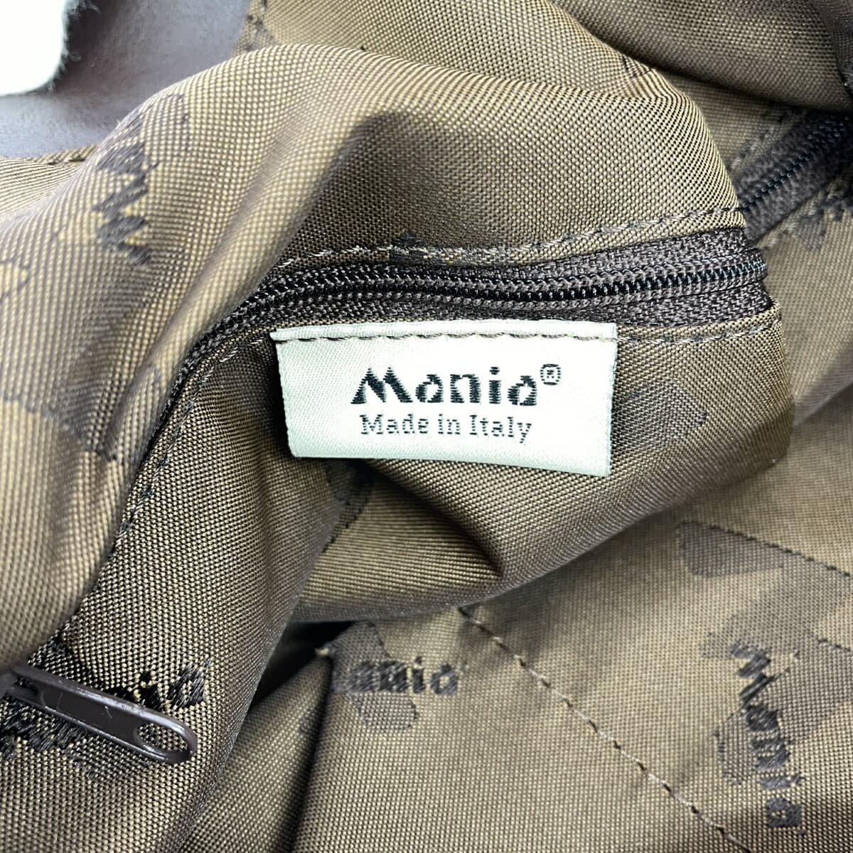 Mania drawstring tote bag made in Italy, floral pattern, embroidered canvas, beige, for ladies 7