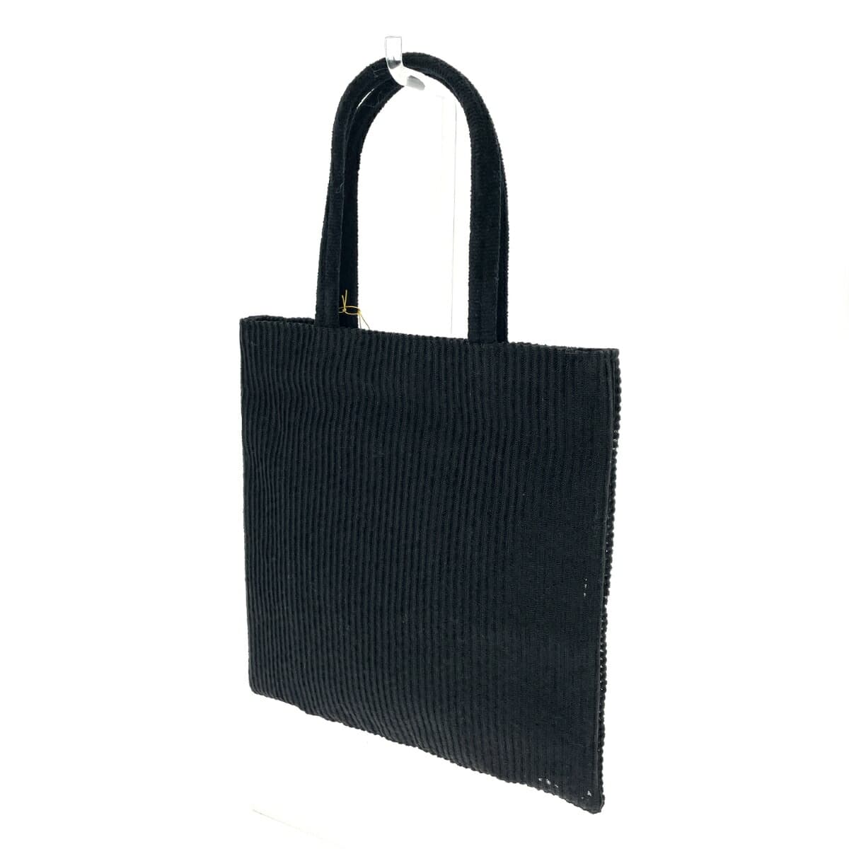 FEILER Tote Bag Like New Floral Pattern Mesh Chenille Weave Black Ladies 3