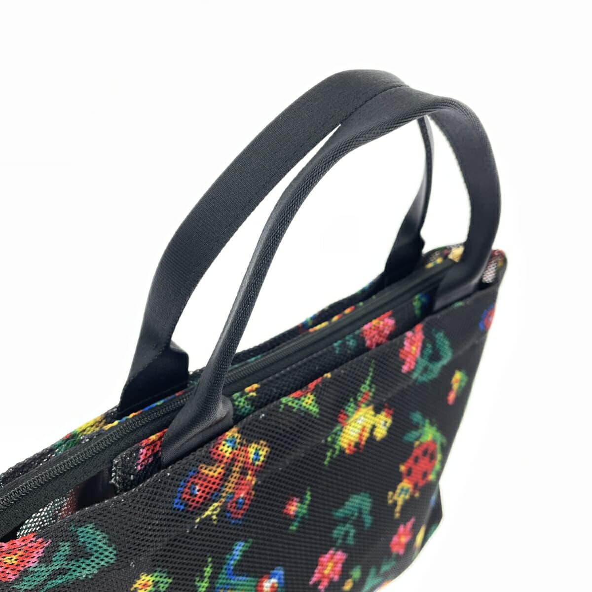 FEILER Tote Bag 25ans Excellent Condition Mesh Heidi Black Ladies 4