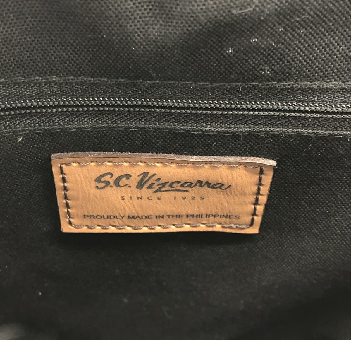 S C Vizcarra basket bag in good condition, leather handle/natural grass, black, ladies 8