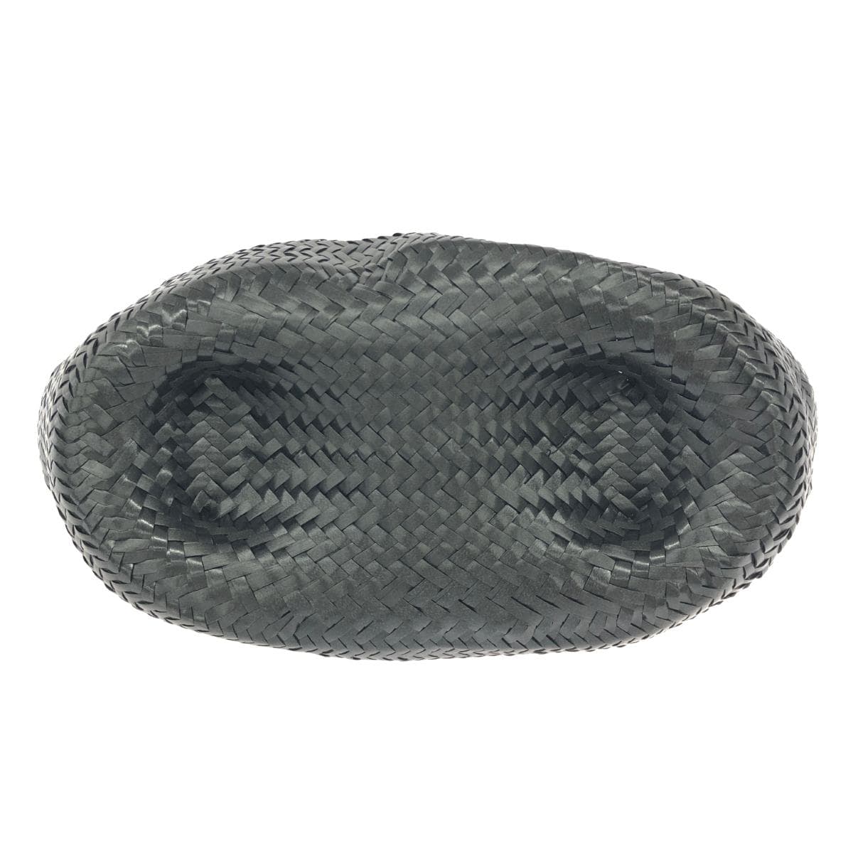 Diminutivo basket bag / synthetic palma bag unused item woven / leather handle / plastic black ladies 5