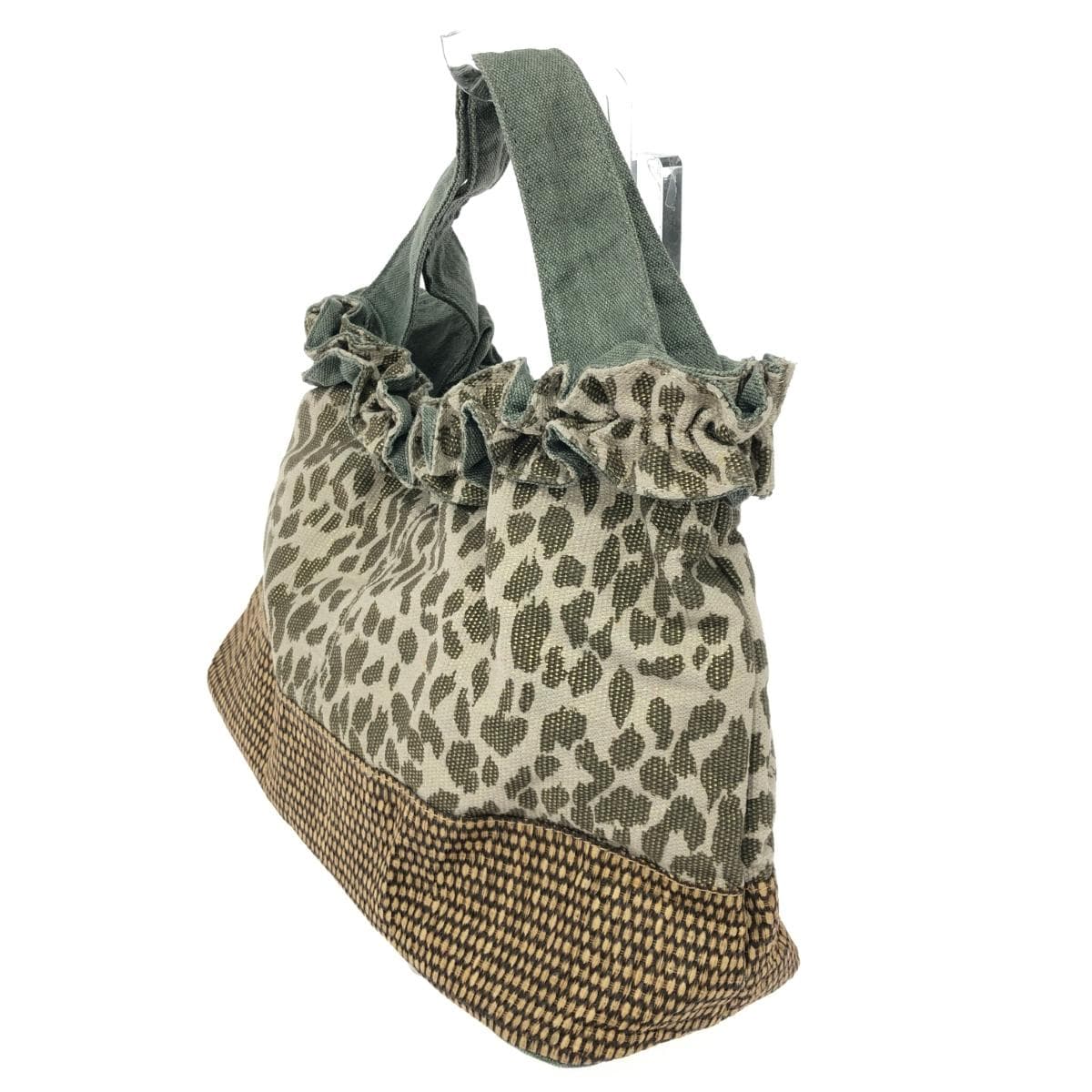 Tote bag - Tote bag in good condition, animal print/leopard/canvas/multicolor, ladies' 3