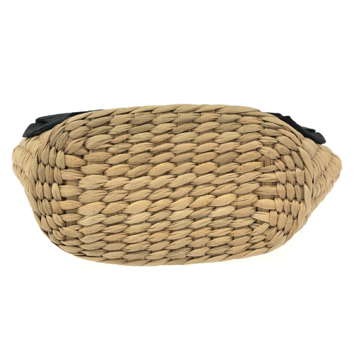 Rougeloup Rouge Rue basket bag in good condition, drawstring/fake pearl/ribbon/natural grass, beige, ladies 6