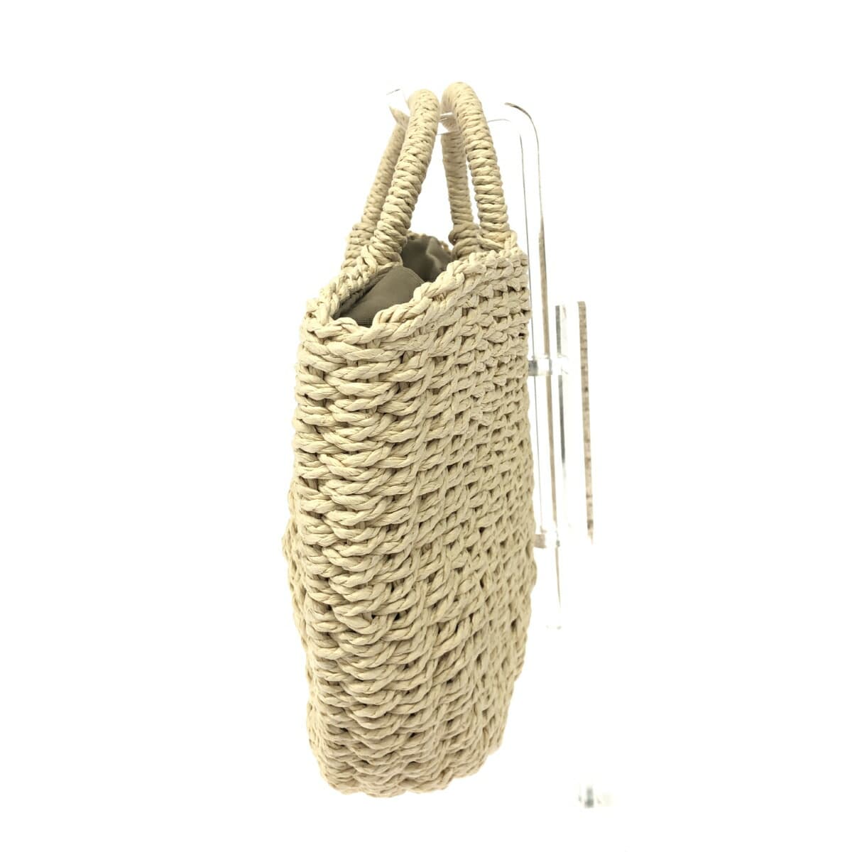 What is "Design Kesukuru Design Kesukuru Design/Handbag in excellent condition Paper Beige for ladies 2