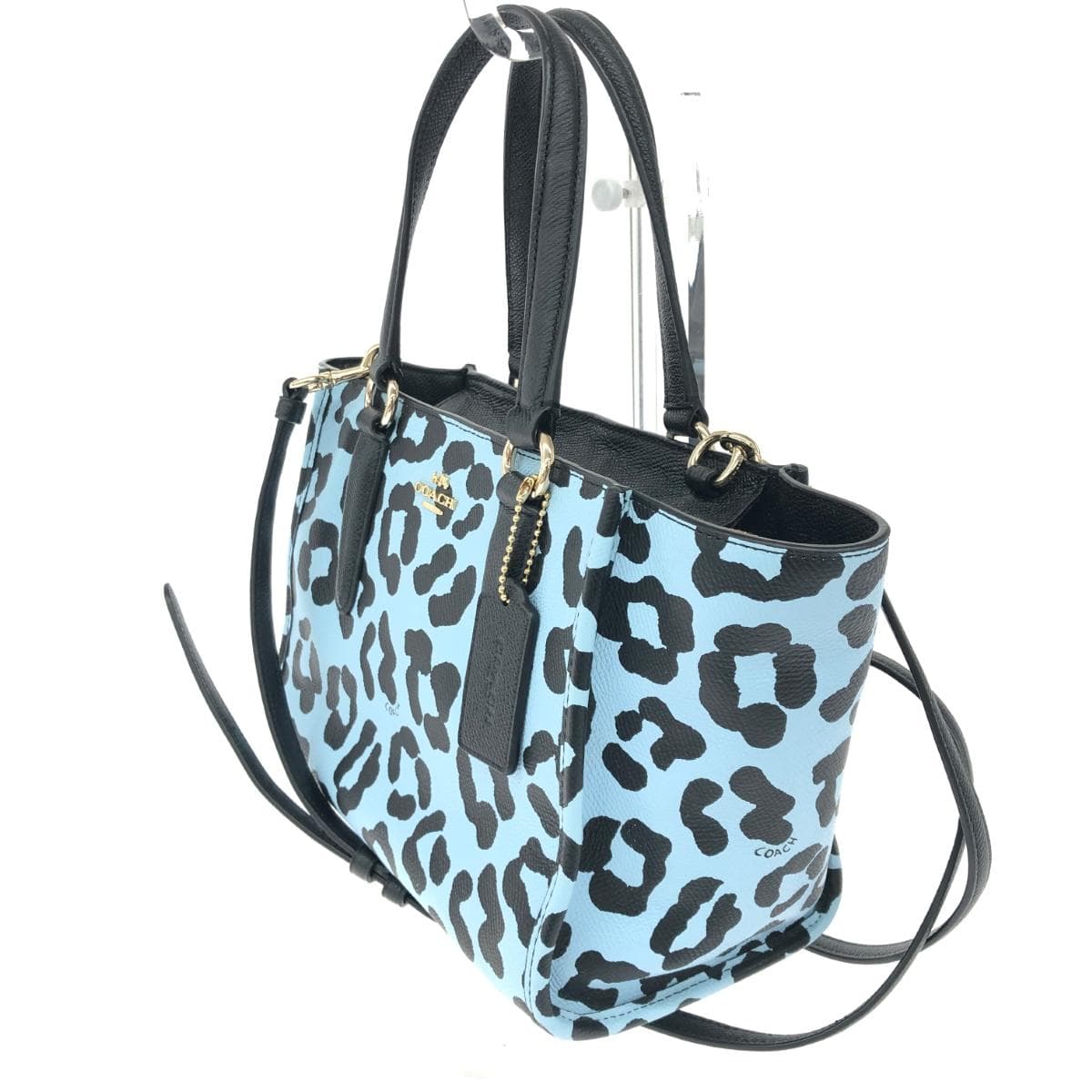 COACH Coach Bag / Crosby Carryall Good Condition Ocelot Print Blue 3