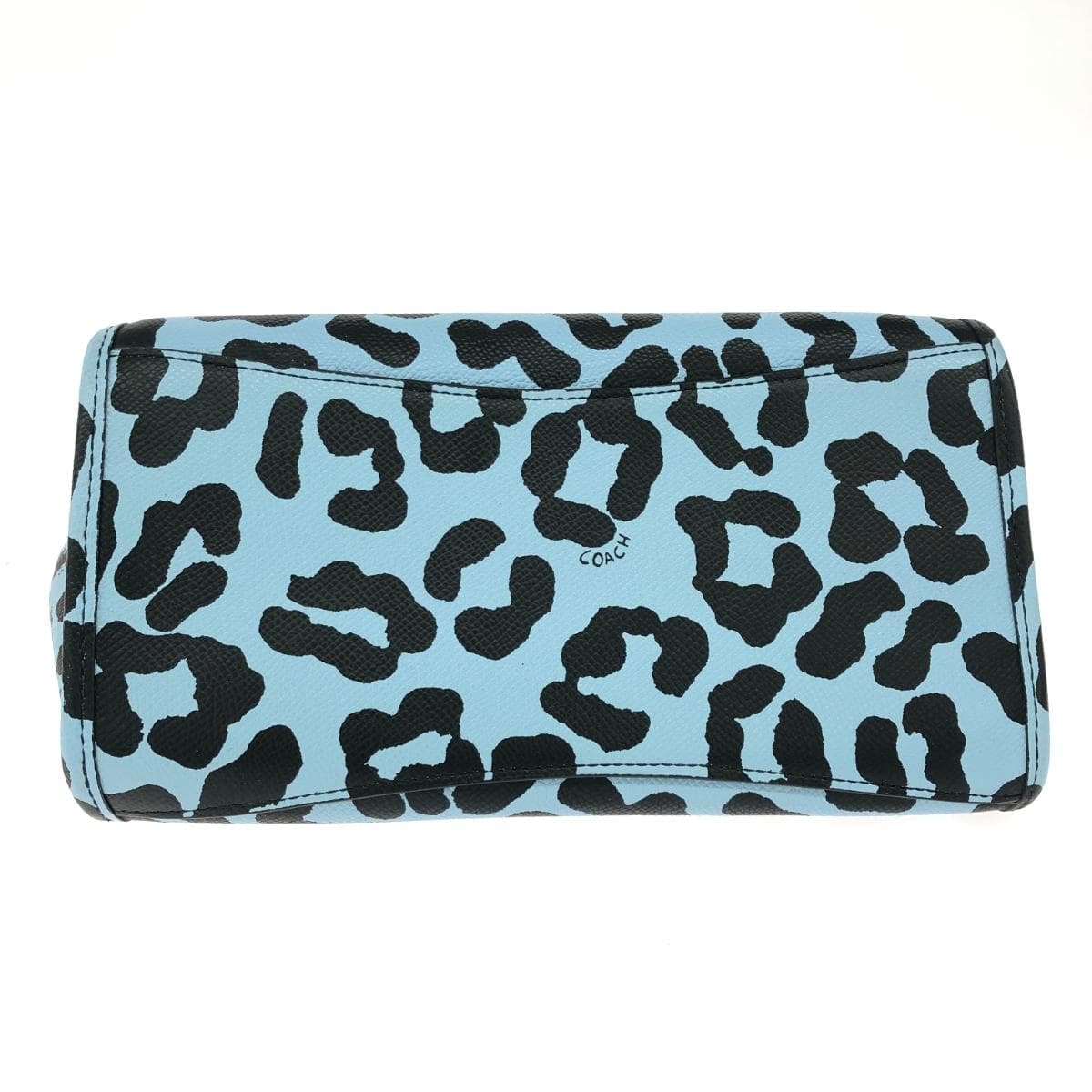 COACH Coach Bag / Crosby Carryall Good Condition Ocelot Print Blue 6