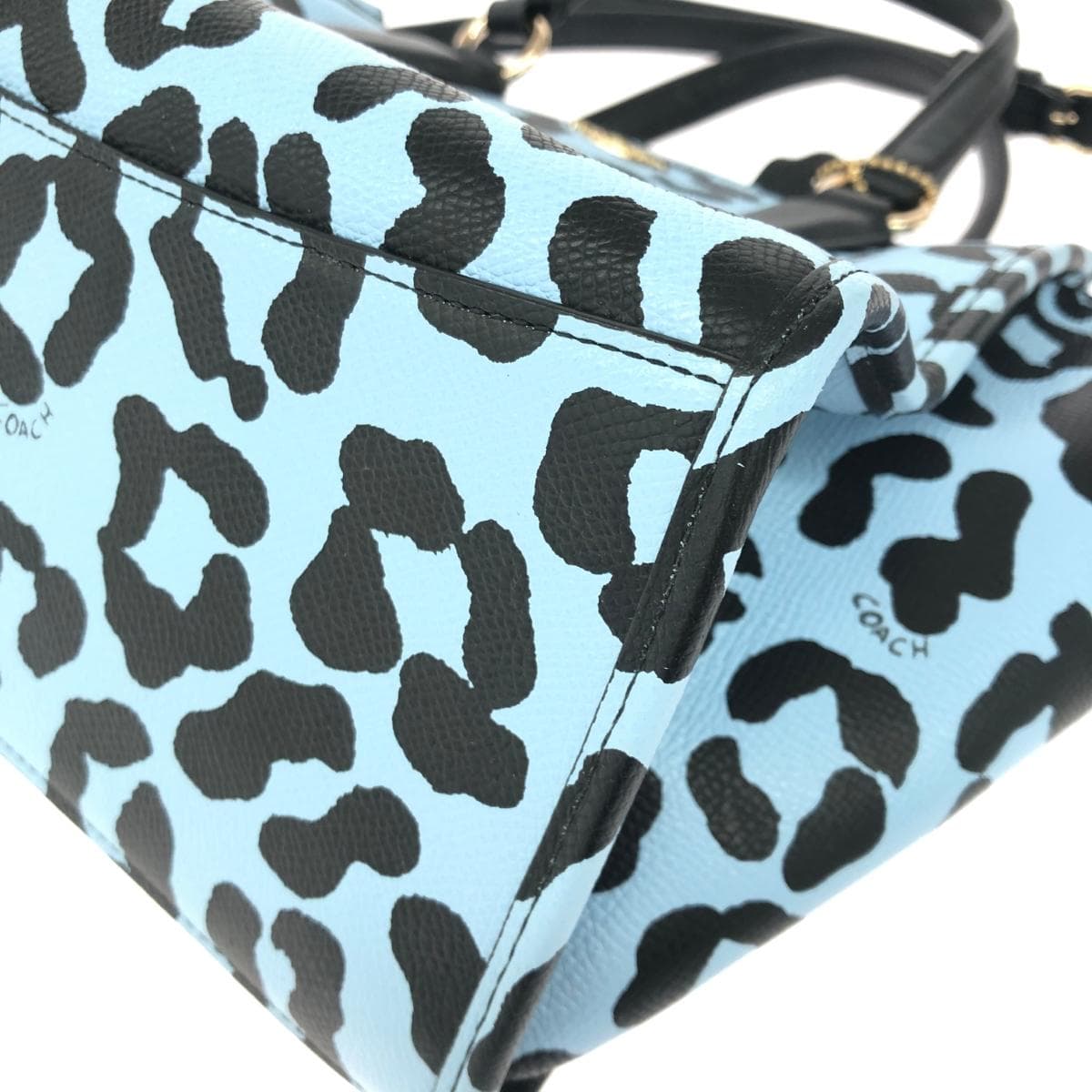 COACH Coach Bag / Crosby Carryall Good Condition Ocelot Print Blue 7