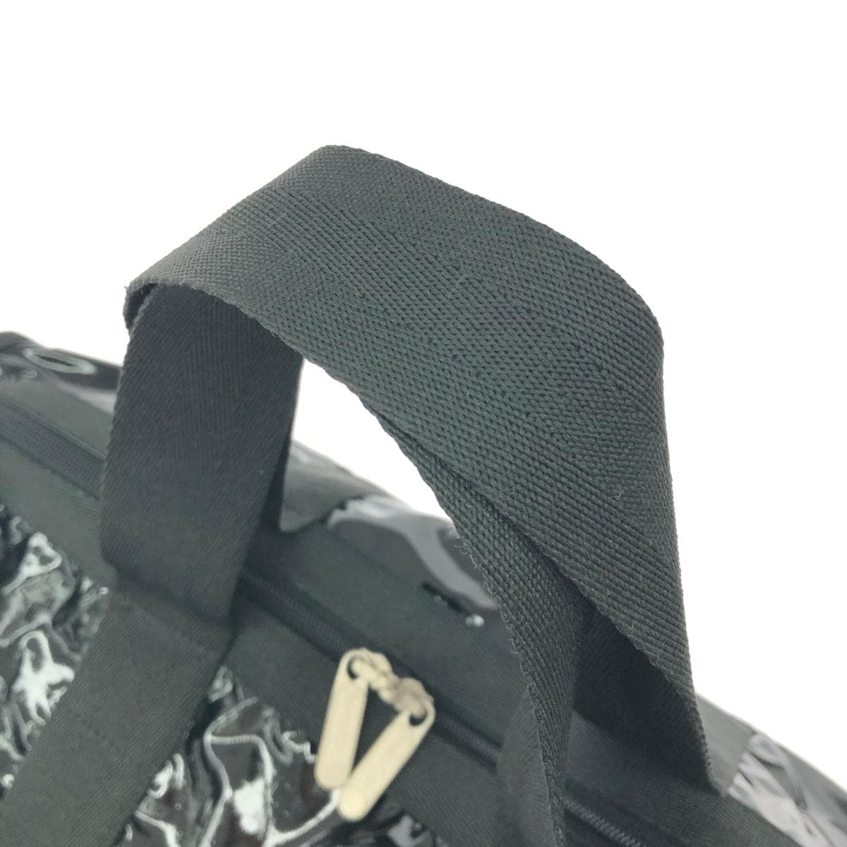 LeSportsac Boston Bag Enamel Black Ladies 4