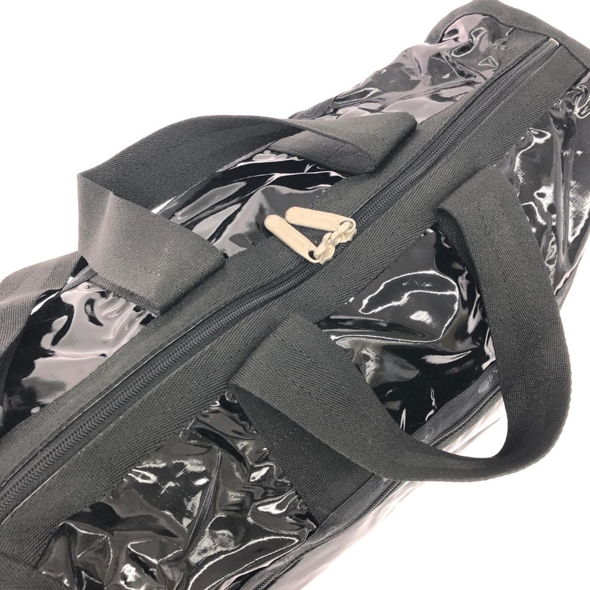 LeSportsac Boston Bag Enamel Black Ladies 6