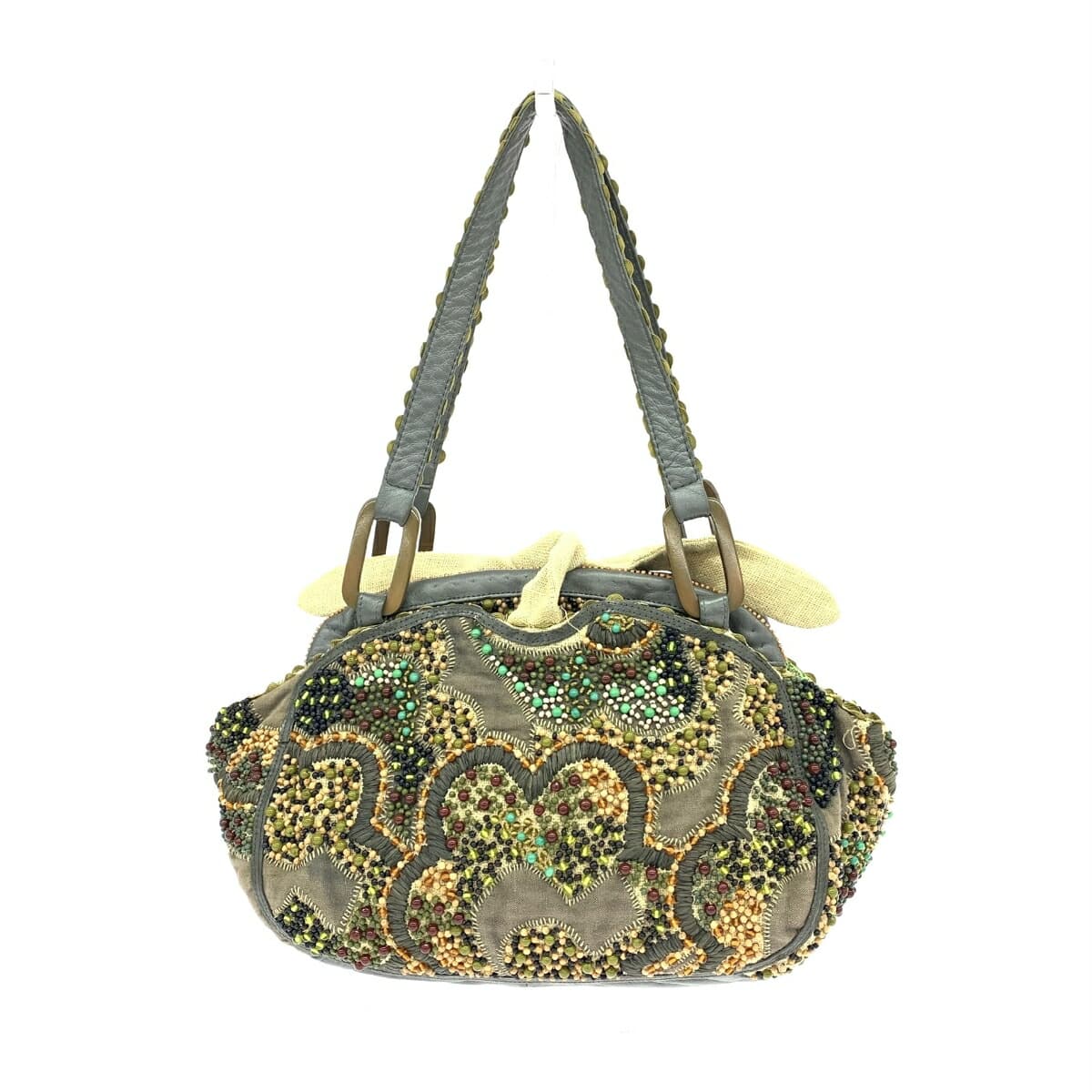 JAMINPUECH Handbag Beads Gray Ladies