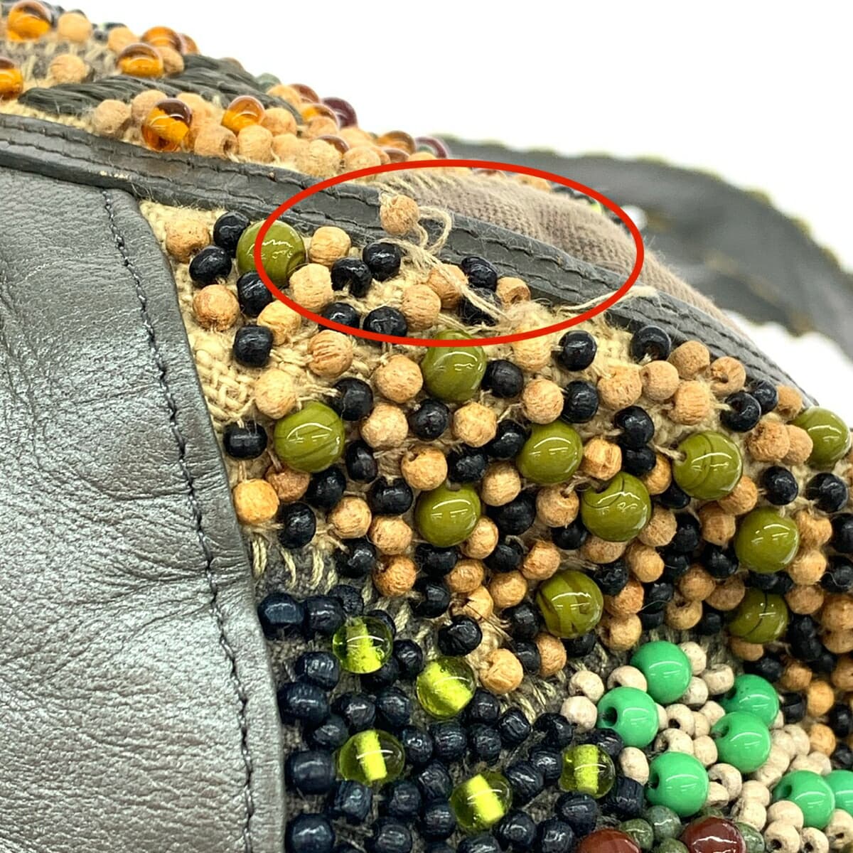 JAMINPUECH Handbag Beads Gray Ladies 7