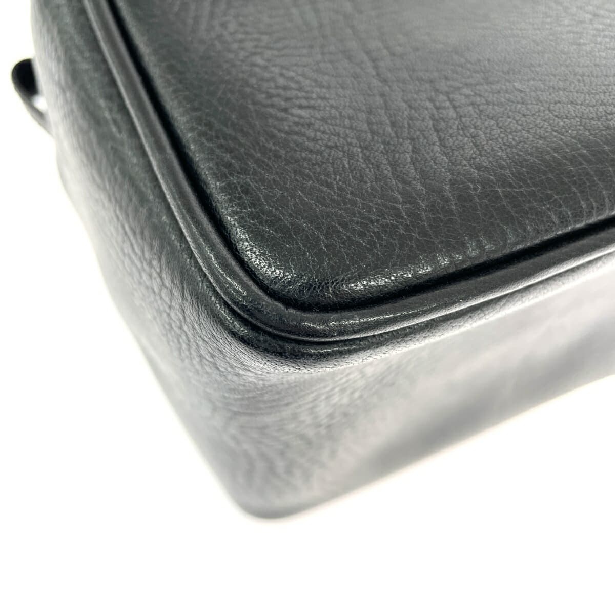 POLO RALPH LAUREN Shoes Case Leather Black Unisex 7