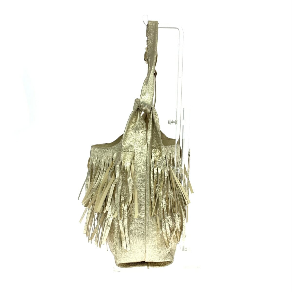 ANITA BILARDI handbag in good condition, leather, gold color, for ladies 2