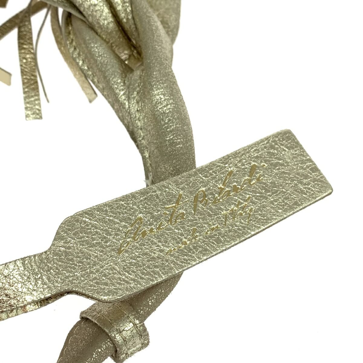 ANITA BILARDI handbag in good condition, leather, gold color, for ladies 5