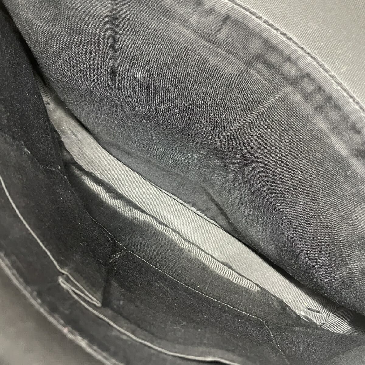 M's GRACY Tote Bag Leather × Nylon Canvas / Ribbon Black / White Ladies 4