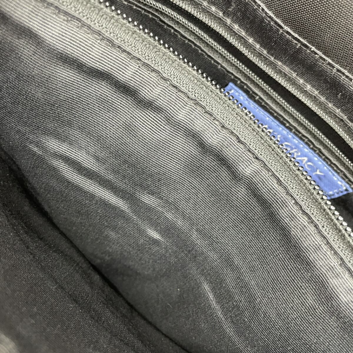 M's GRACY Tote Bag Leather × Nylon Canvas / Ribbon Black / White Ladies 7