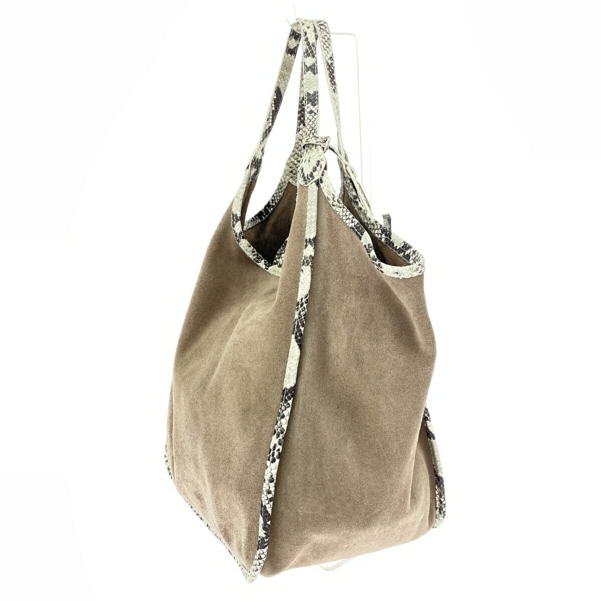 Ginza Kanematsu Tote Bag Suede Leather Brown Ladies 3